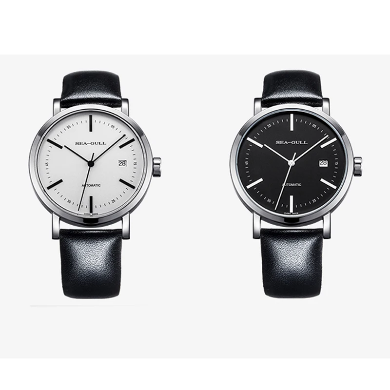 

Seagull 819.27.5040 man watch ST2130 movement self winding mechanical leather band waterproof men's watch sapphire crystal