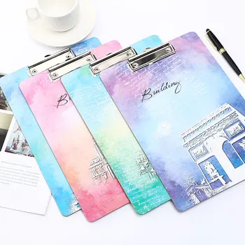 Cute Wood Clipboard A4 A5 Writing Pad Wooden Clip Board Folder Office School Supply Item Paper Holder Storage Thing Stationary 1