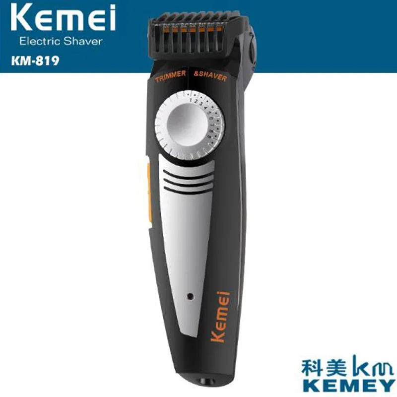 Электробритва Kemei KM-819 2 в 1 триммер для удаления волос двойное лезвие Беспроводная электрическая бритва триммер для бороды контурная гибкая головка