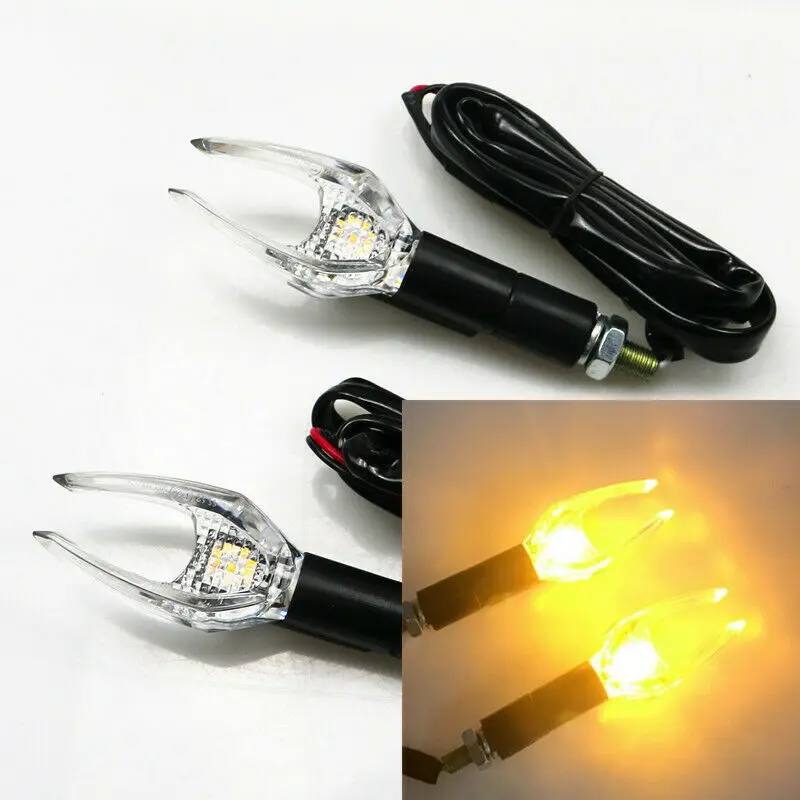 

8mm Universal Sport Bike LED Blinker Turn Signal Indicator Light Shadow Ninja GS