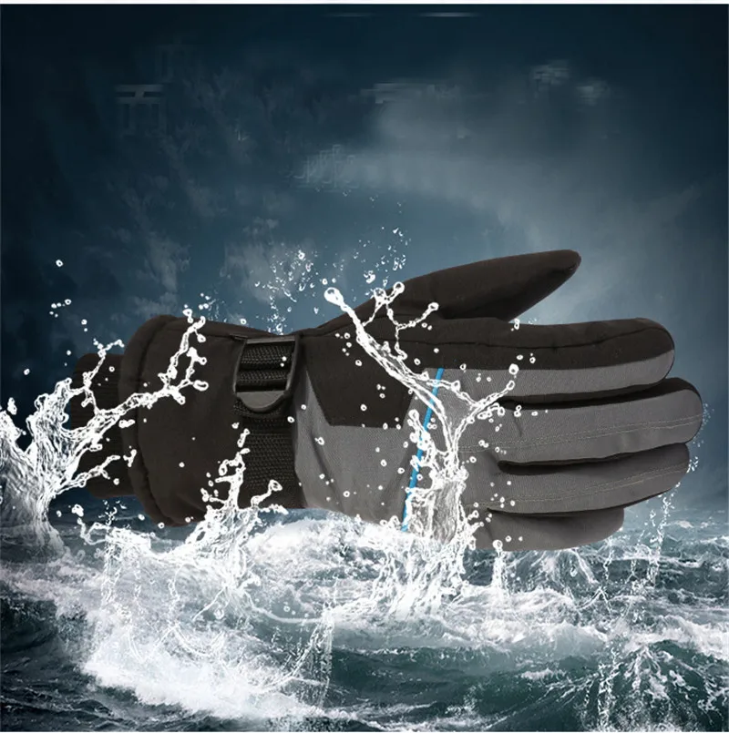 Ski Gloves Men Heated Skiing Glove Winter Sport Gloves Motorcycle Snowboarding Warm Waterproof Thermal Camping Snow Heat Glove