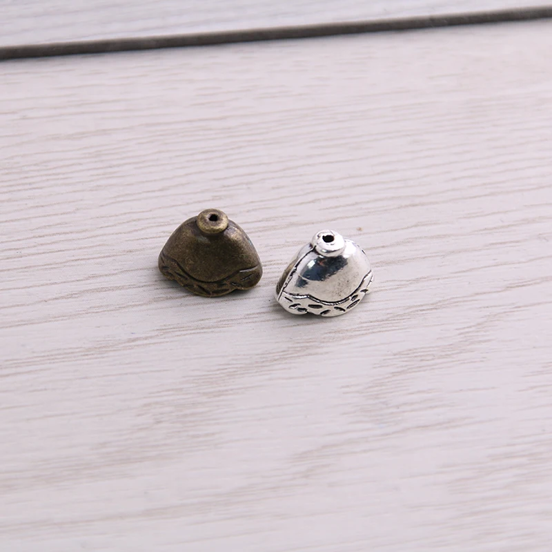 Сладкий колокольчик 60 шт. 8*8*12 мм два цвета сосуд Полые бусины крышки DIY разделенные ювелирные изделия Аксессуары Подвески для изготовления ювелирных изделий