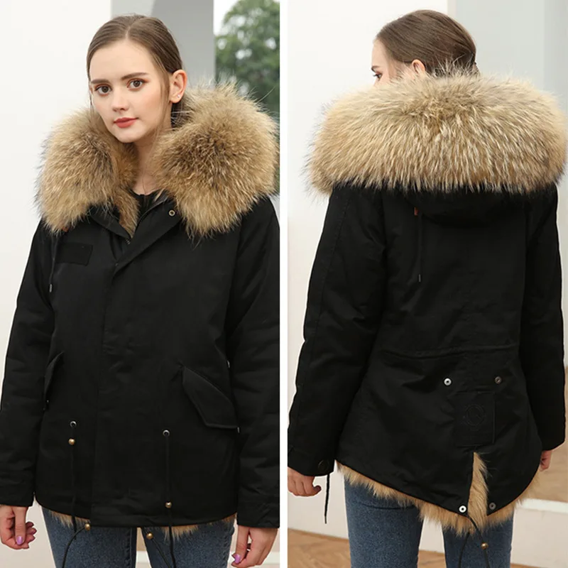 

Rocwickline New Autumn & Winter Women's Coat Preppy Style Patchwork Zippers Hooded Office Lady Streetwear Military Formal Coat