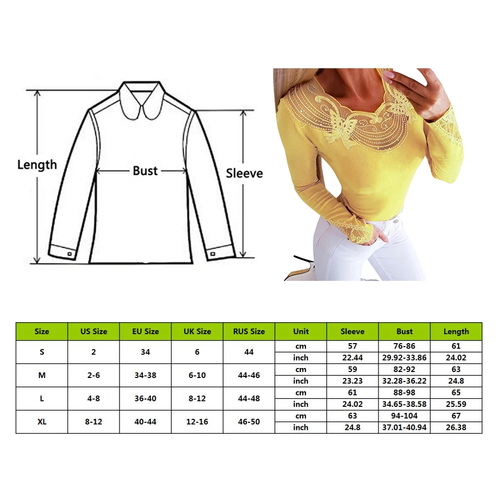Wenyujh осенние тонкие рубашки женские с длинным рукавом лоскутные кружевные алмазные украшения прозрачный Круглый вырез однотонный топ элегантные женские футболки