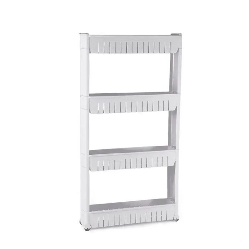 

Kitchen Bathroom Storage Rack Finishing Room Thickening Reinforcement Four Layers Belt Pulley Frame Gap Clip Sewing Detachable