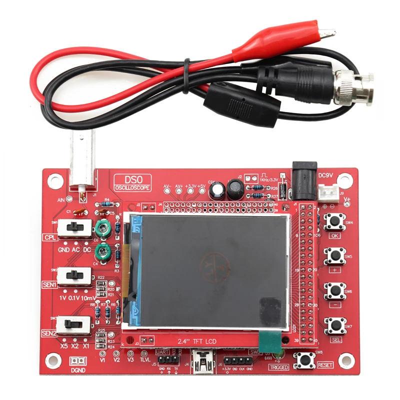 

DSO138 Digital Oscilloscope (Full assembled) Mini Digital Oscilloscope DIY Kit Record length 1024 points 10mV/div-5V/div 12 bits