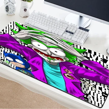 

Yuzuoan Mousepad 90x40 Anime Rick and Moti Large Computer Game Player Keyboard Table Pad Precision Lock-edge Diy Logo Mouse Mat