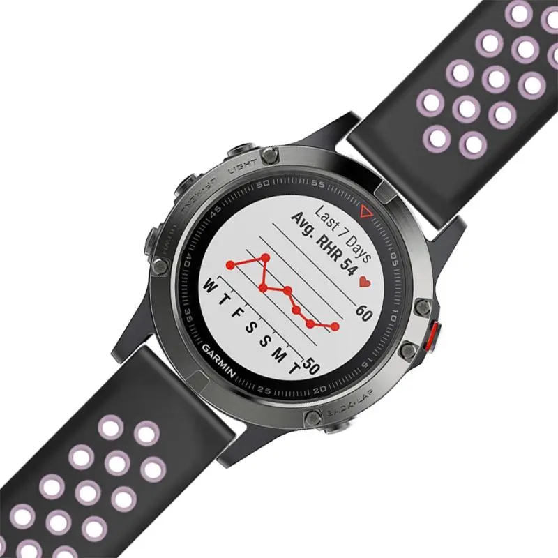 

Two-tone Two-tone Silicone Watchband Sport Wrist Strap Bracket Replacement for Garmin Fenix 3 3HR/Fenix 5X/Fenix 5X Plus Smart