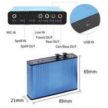 Sound Card 6 Channel 5.1 Optical External Audio Card Converter CM6206 Chipset 100% Brand new and high quality Sound Card 6 Channel 5.1 Optical External Audio Card Converter CM6206 Chipset 100% Brand new and high quality