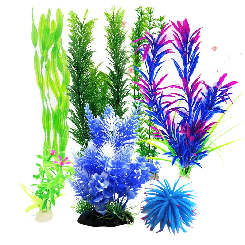 Aquarium Accessories Model Aquatic Plants Plastic Fake Aquatic Plants Fish Tank Landscaping Artificial Plant Underwater Combinat