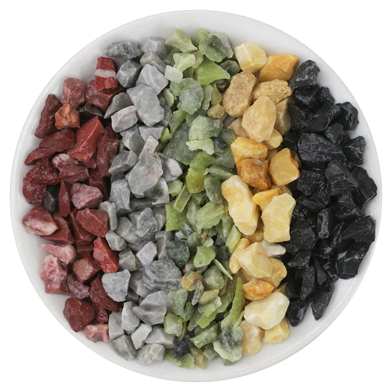 1kg Terrazzo material villa exterior wall construction small gravel colored stone permeable aggregate Aquarium Substrate