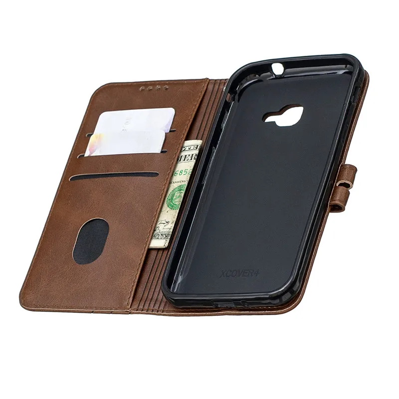 Чехол-книжка из искусственной кожи SUEF для samsung Galaxy Xcover 4S/G398F, чехлы для телефонов, мягкий чехол-бумажник из ТПУ с подставкой и отделением для карт