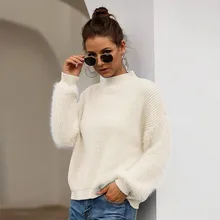 Женский свитер, однотонный кардиган для женщин, повседневная женская вязаная куртка с круглым вырезом, свитер с длинным рукавом, ropa mujer invierno L829