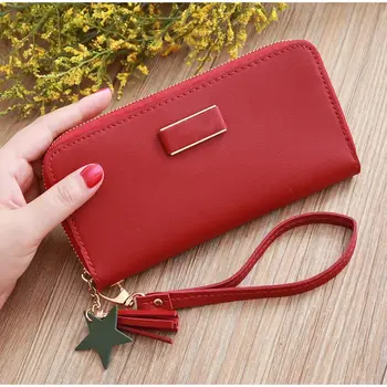 

Practical Tassel Leather Wallet Women Zipper Small Purse Card Holder Female Wallets Clutch Bag Coin Money Bag Fashion Dropship