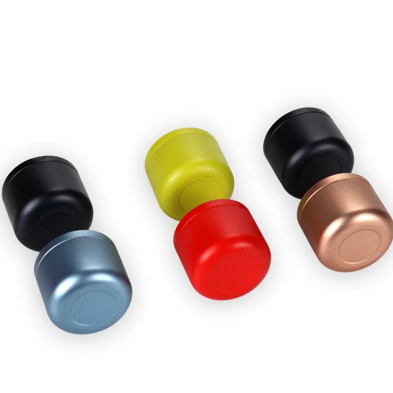 Storage Can 95ML Tea Travel Portable Flower Tea Packaging Sealed Cans Metal Trumpet Creative Black Tea Small Cans Tin Box storage can