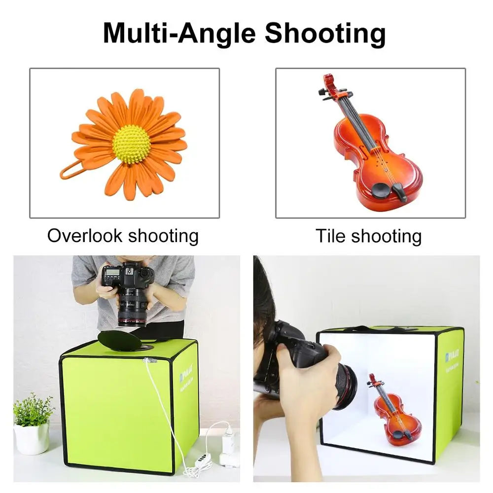 PULUZ Mini Photo Studio Light Box Folding Photography Lightbox Photo Shooting Tent Box Kit 6 Colors Backdrop Photo Softbox