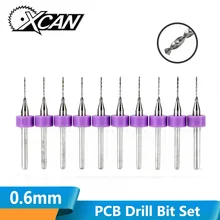 XCAN 10 шт./партия 0,6 мм импортные, карбидные сверла PCB, печатная плата, мини-сверлильный набор с ЧПУ