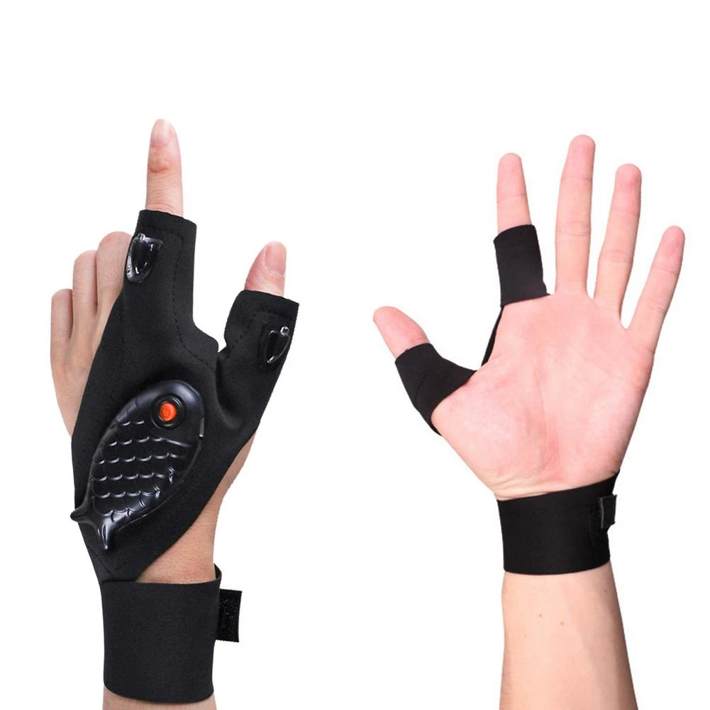 【80OFF!】 Gloves With Led Lights Fishing Gifts Rechargeable Torch