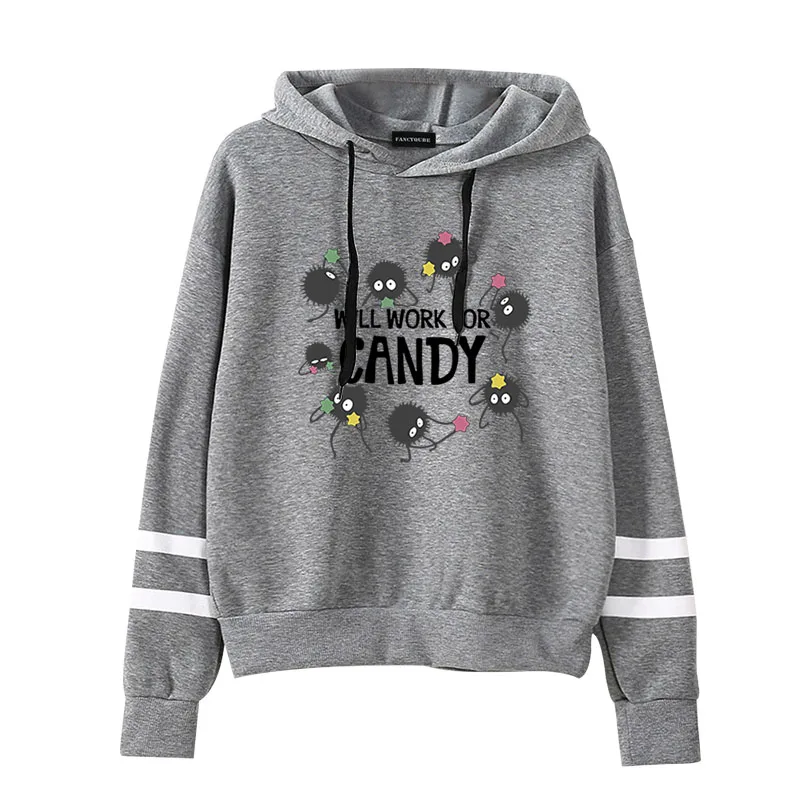 Ghibli Fairydust Kawaii Harajuku Толстовка для женщин милый забавный мультфильм аниме кофты 90s Графический Hoody Femal