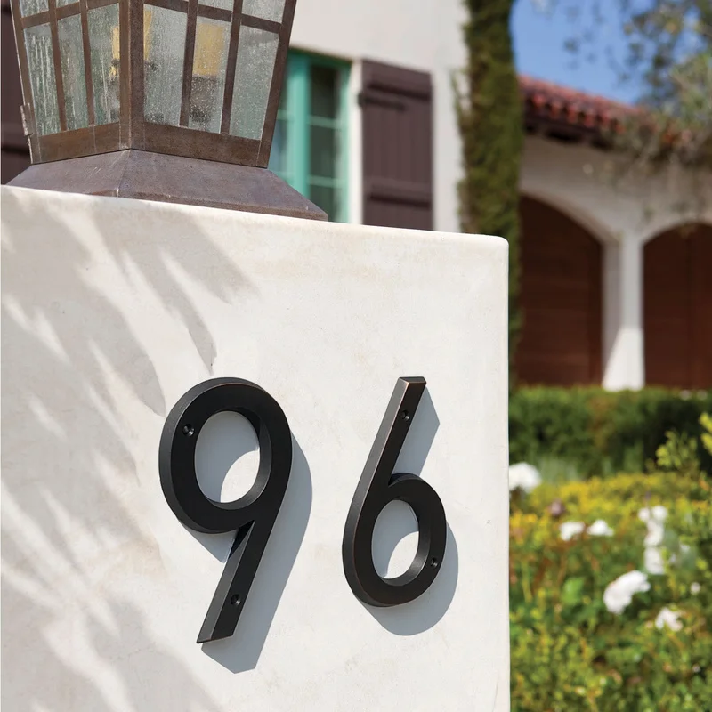15 см большой 3D современный дом номер двери домашний адрес Номера для дома цифровой двери наружный знак 6 дюймов.#7 состаренная бронза