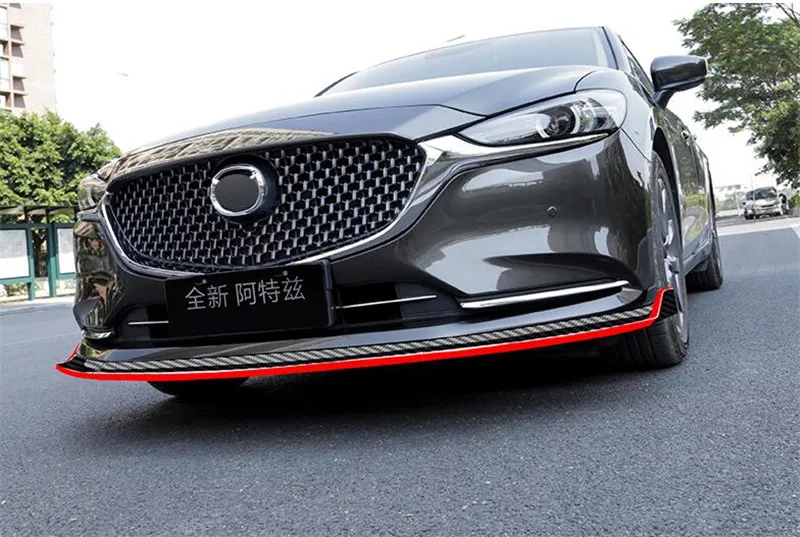 Для новых Mazda 6 красочные переднего бампера с украшением в виде губ вокруг гриль сепаратор карбоновый спойлер ремонт специальные аксессуары мм 19 мм 20 мм
