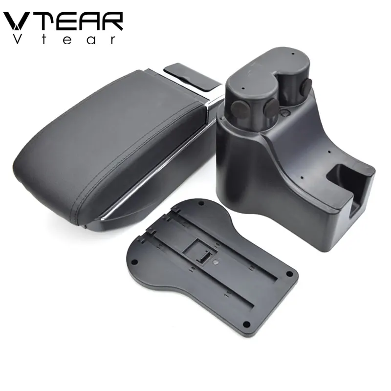 Vtear для perodua MYVI автомобильный подлокотник коробка кожаный подлокотник USB для хранения внутренние части кожаные аксессуары украшение центральной консоли