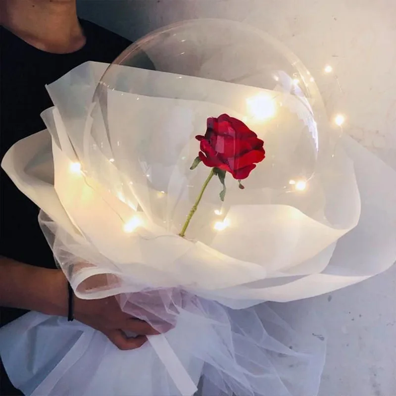 Ballon Transparent Rose Bouquet LED Boule Lumineuse, Ballon LED pour  Mariage Demoiselle d'honneur Décoration De Fête - ROSE - Cdiscount Maison