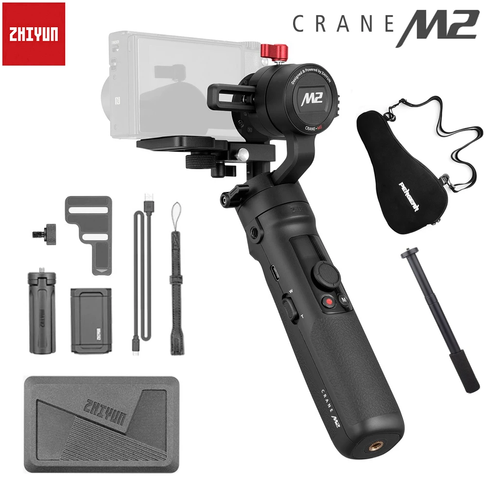 3 осевой Ручной Стабилизатор Zhiyun Crane M2 Для беззеркальных камер Sony смартфонов экшн