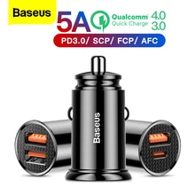 Chargeur rapide de voiture d'usb de la Charge 4.0 3.0 de Baseus pour l'iphone Xiaomi Huawei QC4.0 QC3.0 QC Type automatique C PD chargeur rapide de téléphone portable de voiture(China)
