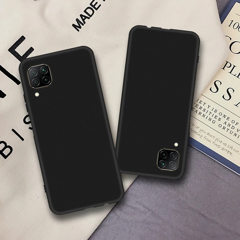 Ультратонкий черный матовый Мягкий силиконовый чехол из ТПУ для Huawei P30 P50 Pro P40 Lite