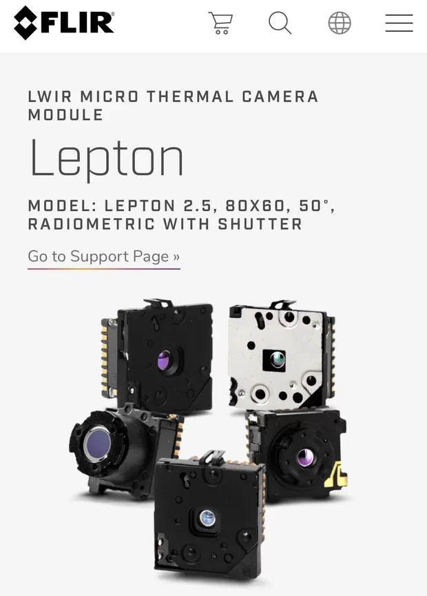 

FLiR Lepton 2.5 Infrared Thermal Camera