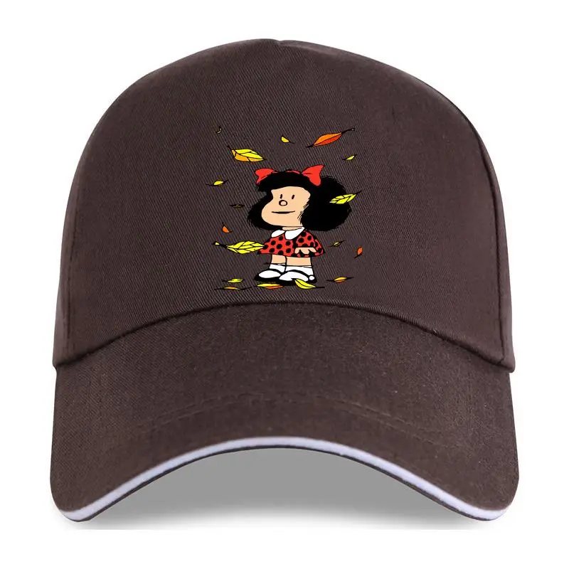 Mafalda осенние листья Quino комикс серебристо бейсболка мультфильм политика девушка