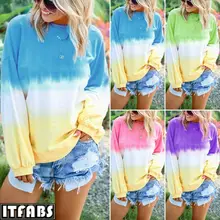 Британский женский длинный рукав круглый вырез простые свободные Мягкие Рубашки для йоги