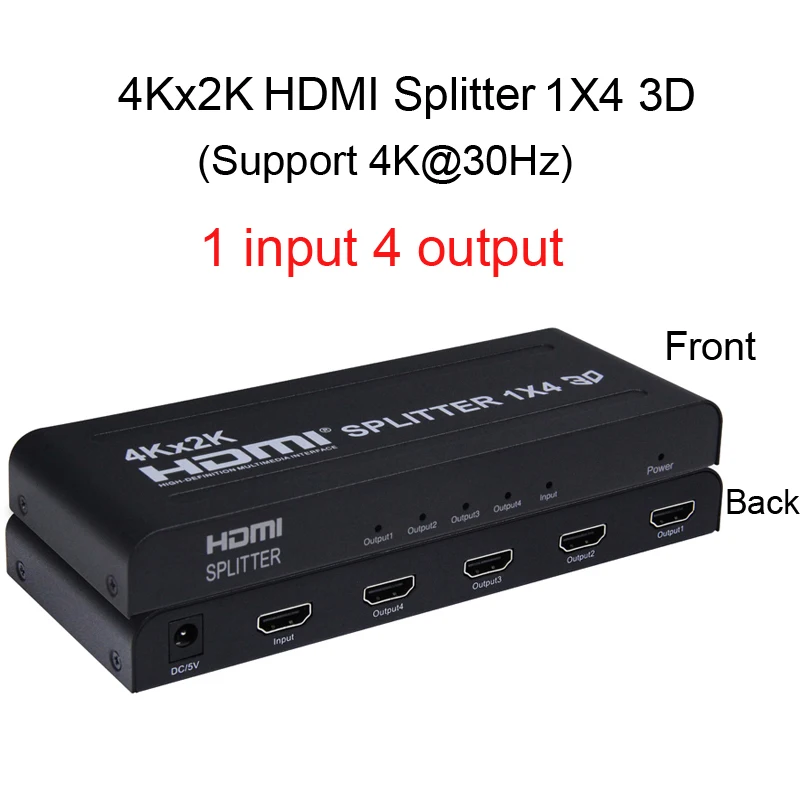 4K2KHDMISplitter 1X4 HDMI 2,0 переключатель сплиттер 2x2 3D с оптическим R/L аудио поддержка 4K 60Hz 1080P 4K x 2K 1X2 HDMI сплиттер 1x4 для PS4 ноутбука ПК к телевизору - Цвет: 4K2KHDMISplitter 1X4