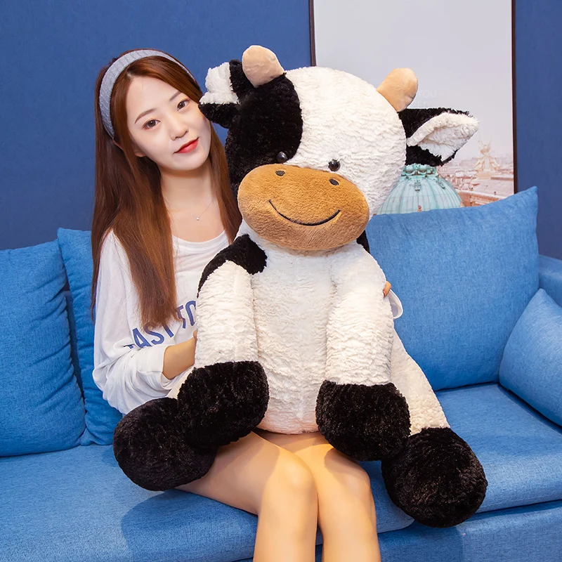 

Cute Cartoon Cow Plush Toy Giant Animal Cattle Doll Super Soft Sleeping Pillow Gift for Girls Decoration 28inch 70cm DY50926