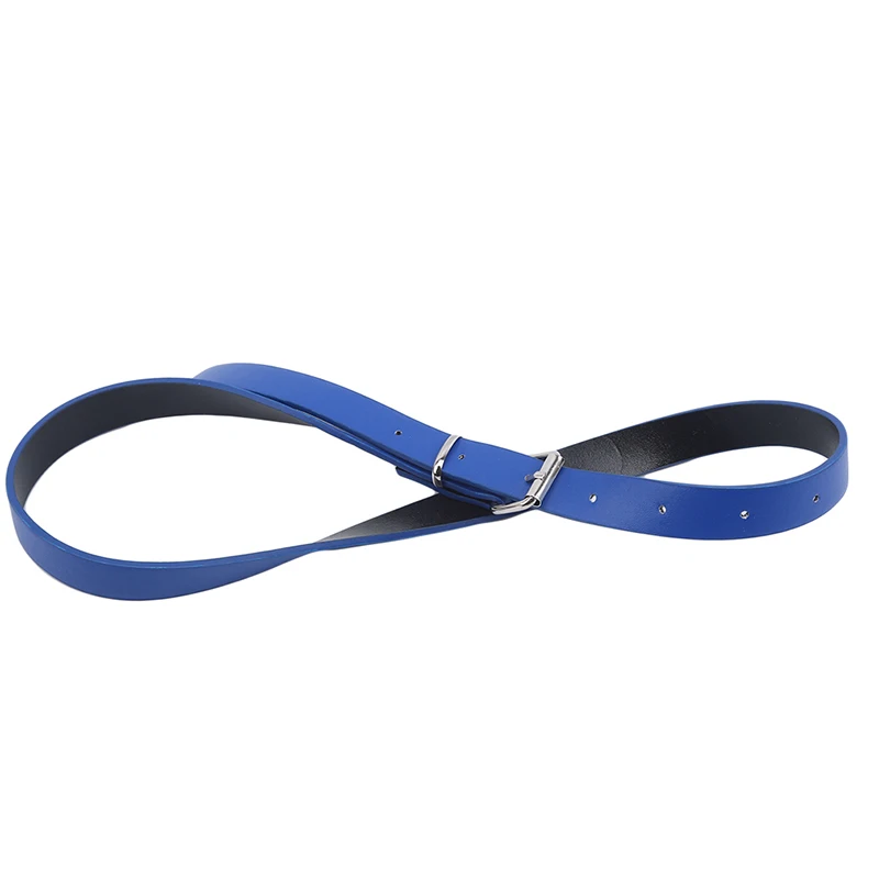blue Новинка года; сезон весна; Детский пояс с эффектом потертости для мальчиков и девочек; кожаный ремень; Прямая поставка с фабрики; Повседневный ремень из искусственной кожи и микрофибры в стиле ретро - Цвет: blue