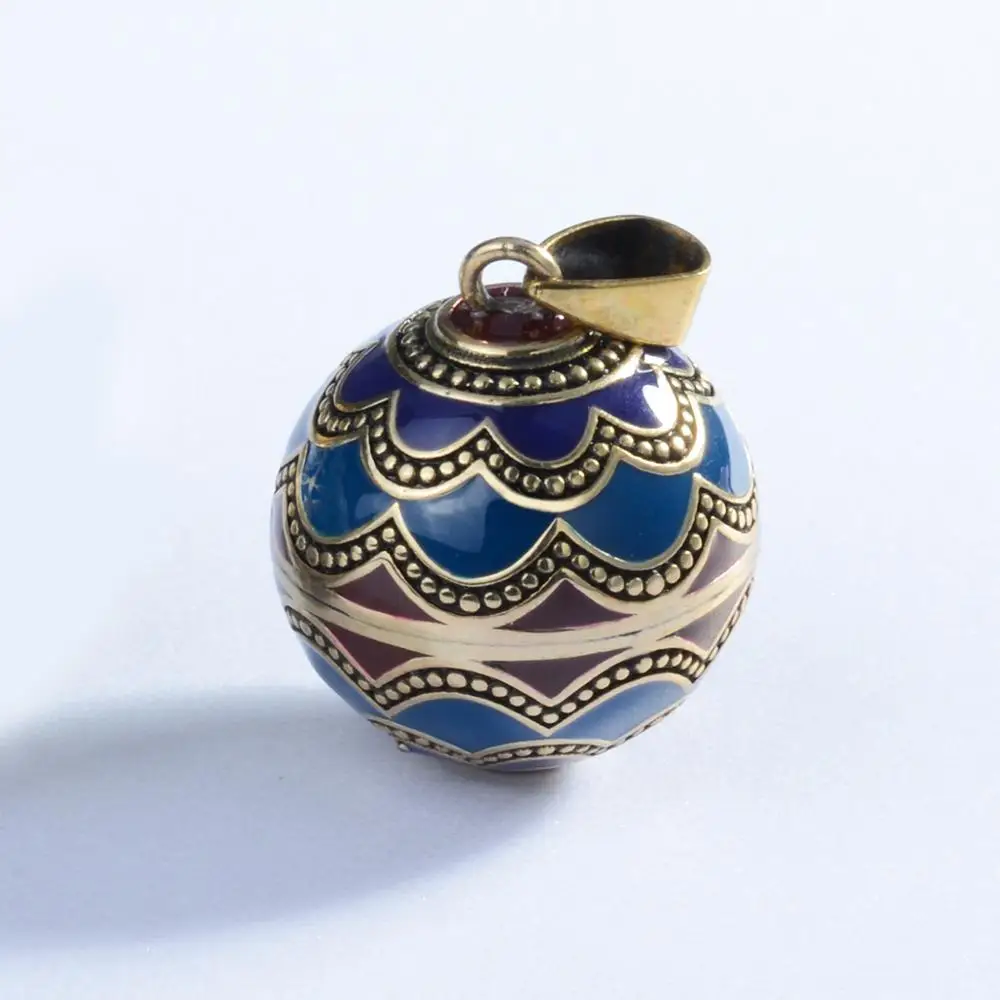 only ball B332-2 Eudora Harmony ожерелье с шариком беременность болы шар кулон с темно-фиолетовыми сосновыми орехами для беременных женщин Душ подарок подарок для мамы - Окраска металла: only ball B332-2