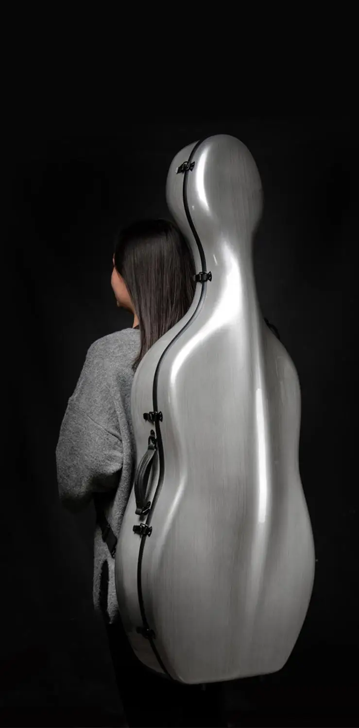 

Gray color carbon fiber composite material cello case 4/4,light in weight