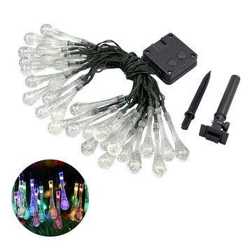 

New String Light Solar Powered 30LEDs Raindrop String Lights With 8 Lighting Modes Home Garden Party Light Decor Dropshipping