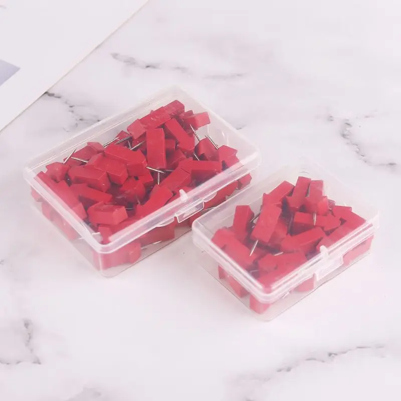 25/50pcs Arrow Map Markers Wooden Pushpins Photo Studs Cork Board Pins Thumbtack