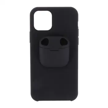 

2 in 1 Phone Shell and Earphone Protective Case Liquid Silicone Protective Cover Compatible for iPhone 11 Pro for Air Pods
