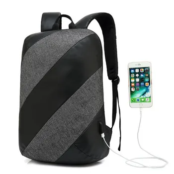 

Men Backpack New Splice Waterproof Anti-theft USB Charging School Bags For Teenagers 15.6inche Laptop Backpack 2020