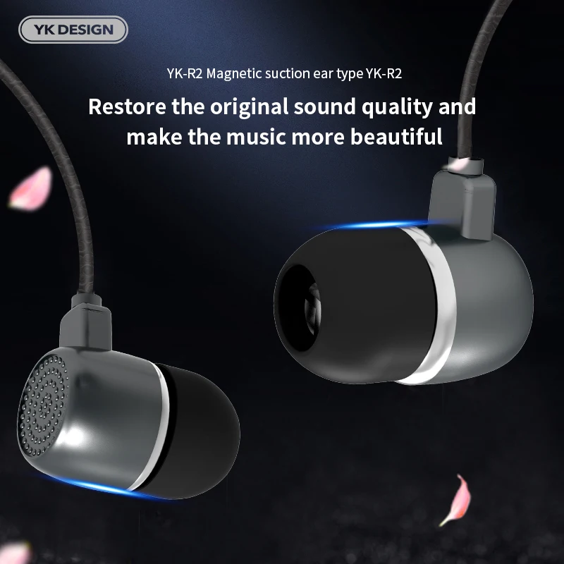 Магнитные наушники YK DESIGN R2 Eired с поддержкой управления шумоподавлением