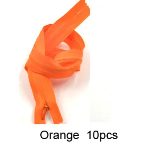 DG001-Orange Класс AAA 3#20 шт закрытые невидимые молнии 28 см для подушки, платья, 60 см DIY Швейные наборы Аксессуары молнии 40 см - Цвет: DG001-Orange