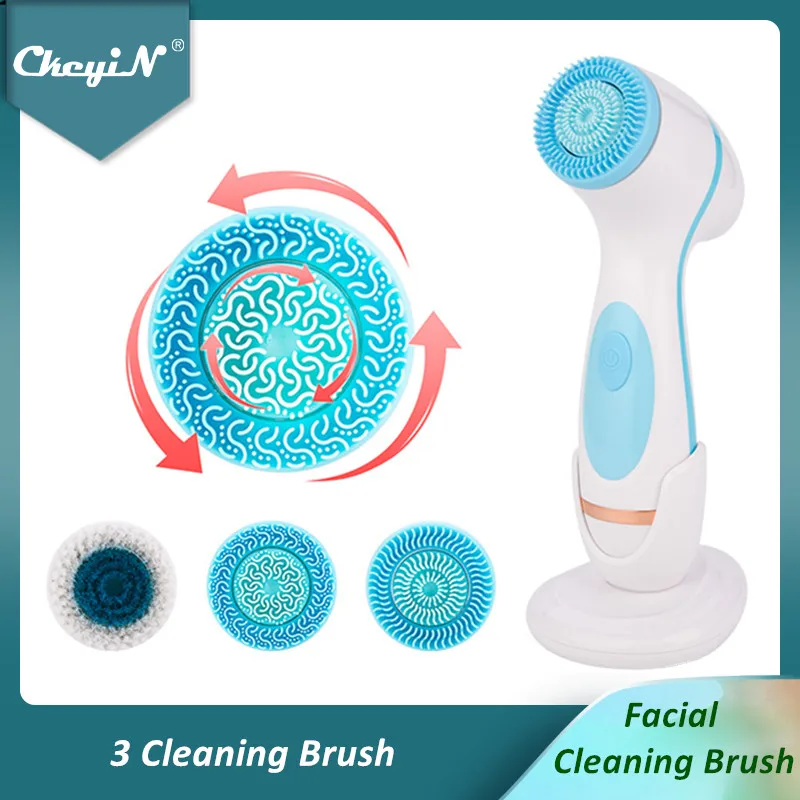 Rotating-Face-Brush Cleanser Facial-Cleansing-Brush Peeling Exfoliation Ckeyin Electric
