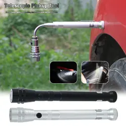 Durável led magnético pick up ferramenta de longo alcance portátil lanterna telescópica haste motocicletas manutenção gadgets