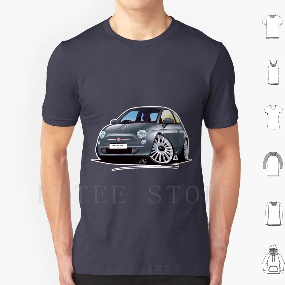Fiat 500 Fiat 500 Grigio T Shirt Stampa Cotone Multipla Abarth 595 Fiat Talento Fiat 127 Fiat Decesimo Fiat Coupé Fiat 128 Fiat