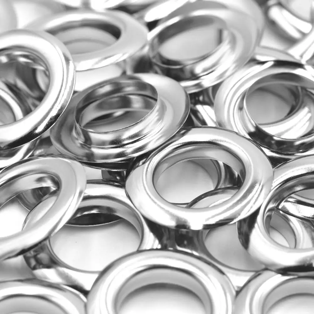KALASO 10sets 20mm Pure Brass Material Big Size Silver Color Grommet Eyelet With Washer Fit Leather DIY Craft Shoes Belt Cap eyelet grommet ring eyelet grommet ring kit grommet eyelet kit