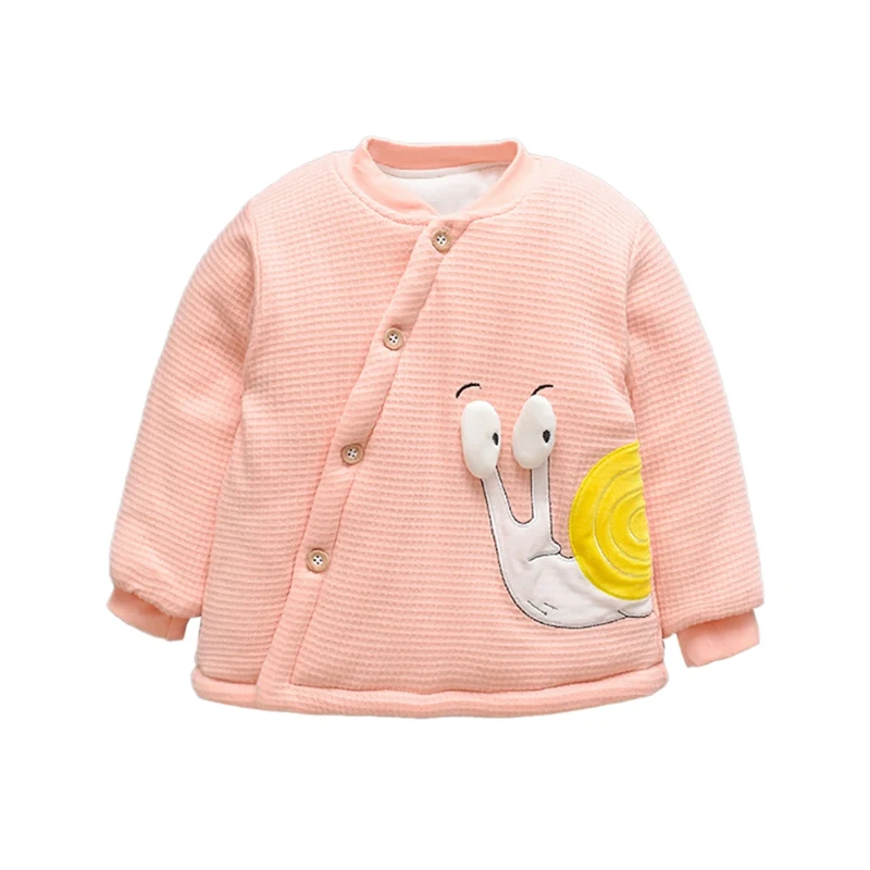 

6M-4T Winter Baby Clothes Children Kids Winter Thicken Baby Boy Girl Long Sleeve Cartoon Print Jacket Outerwear Coat