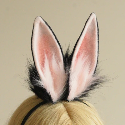 

Original Design Simulation Rabbit Ear KC Ruiben Rabbit Headband Cute Harajuku Fluffy Rabbit Animal Ears Lolita